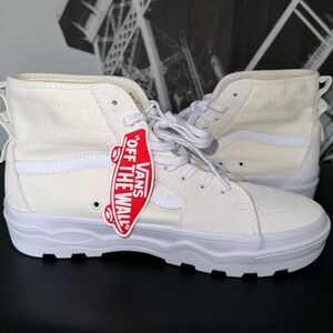 Size 8.5M 10W Van's Off the Wall Pro Classic 721454 Skateboard Shoes White NWT